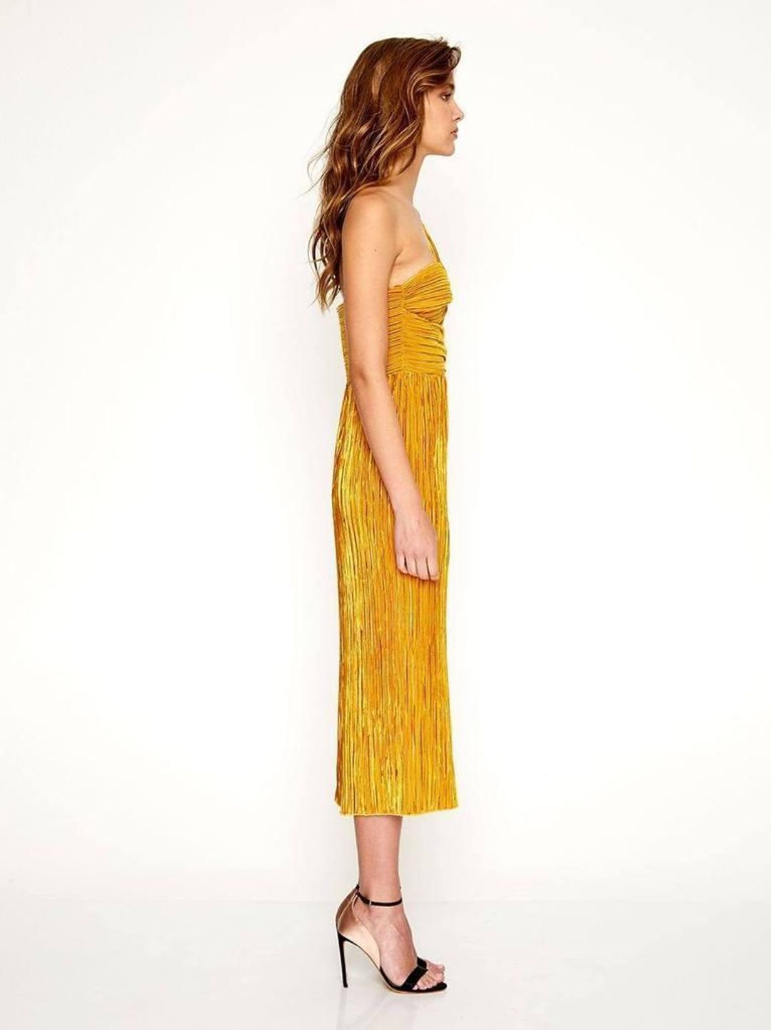 Alice McCall Power Lady Dress Mustard Yellow Size 6 for rent on The Volte - main image