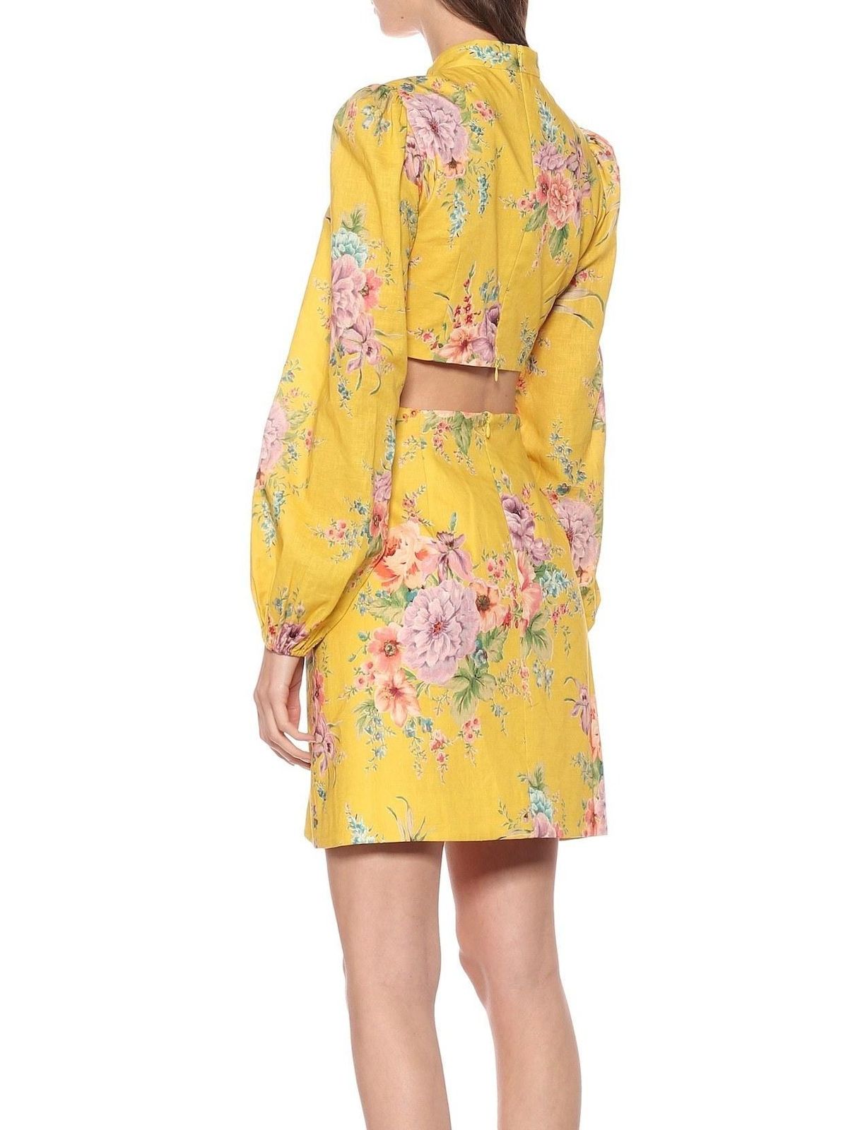 Zimmermann Zinnia Bow Cut Out Short Dress Size 6 - Image 3