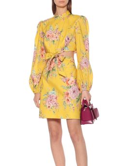 Zimmermann Zinnia Bow Cut Out Short Dress Size 6 for rent on The Volte - image 2