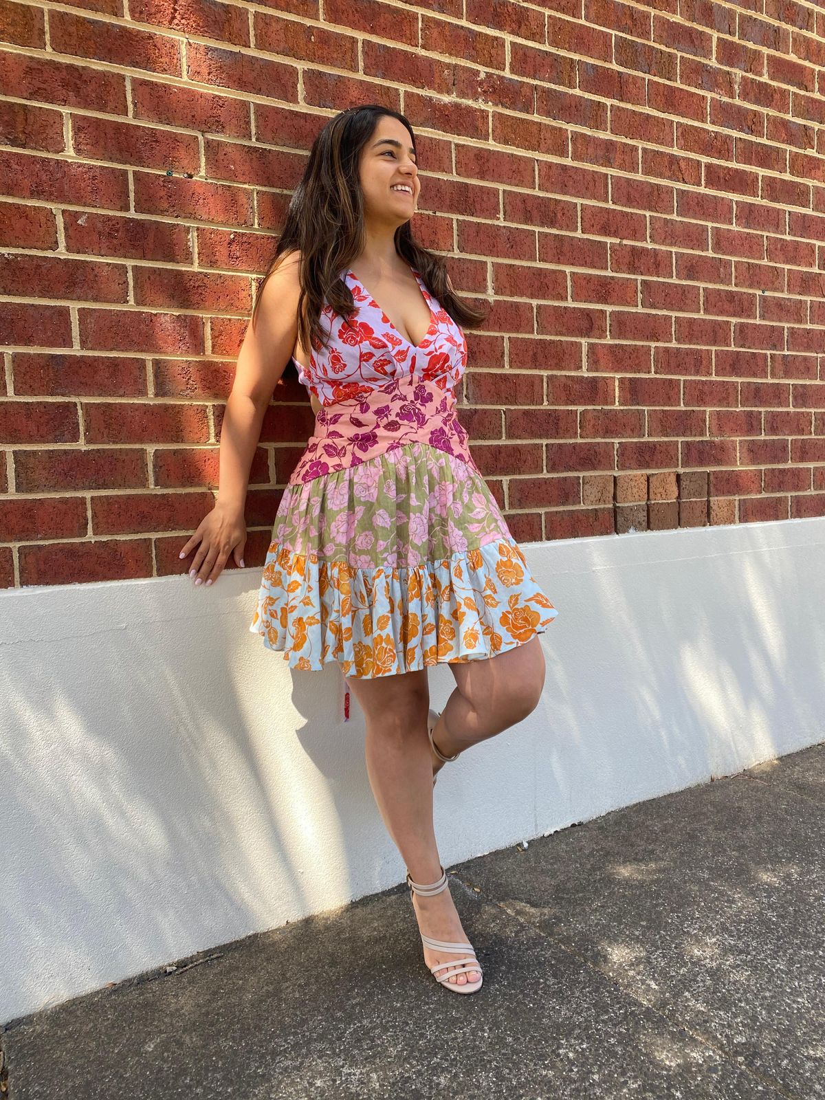 Zimmermann Lovestruck V neck Mini Dress Multi Print Size 2/AU 12 - Image 3