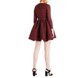 Maje Royani Bonded Lace Dress Red Size 8 for rent on The Volte - image 2