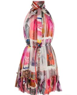 Zimmermann Wavelength High Collar Sleeveless Mini Dress Multi Size 8 for rent on The Volte - image 4