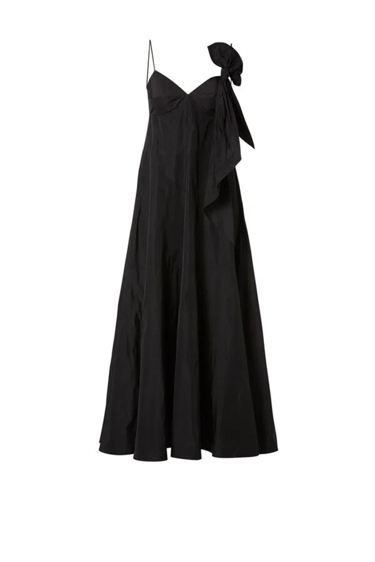 Scanlan Theodore Taffeta Maxi Dress Black Size 8 - Image 5