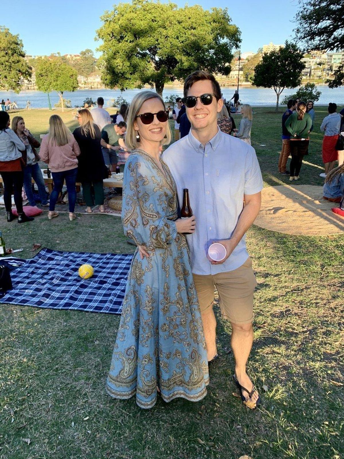 Zimmermann Fiesta Wrap Long Dress Aqua Paisley Size 0 / AU 8 - Image 4