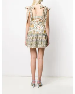 Zimmermann Edie Tie Mini Dress Print Size 0/Au 8 for rent on The Volte - image 2