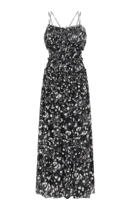 Rachel Gilbert Arietta Patterned Silk Chiffon Maxi Dress Print Size 8 for rent on The Volte - image 3