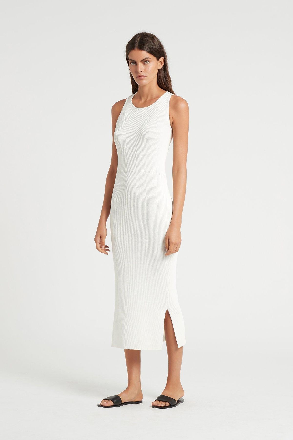 Sir the Label Marcelle Open Back Midi Dress White Size 0 | AU 6 - Image 1