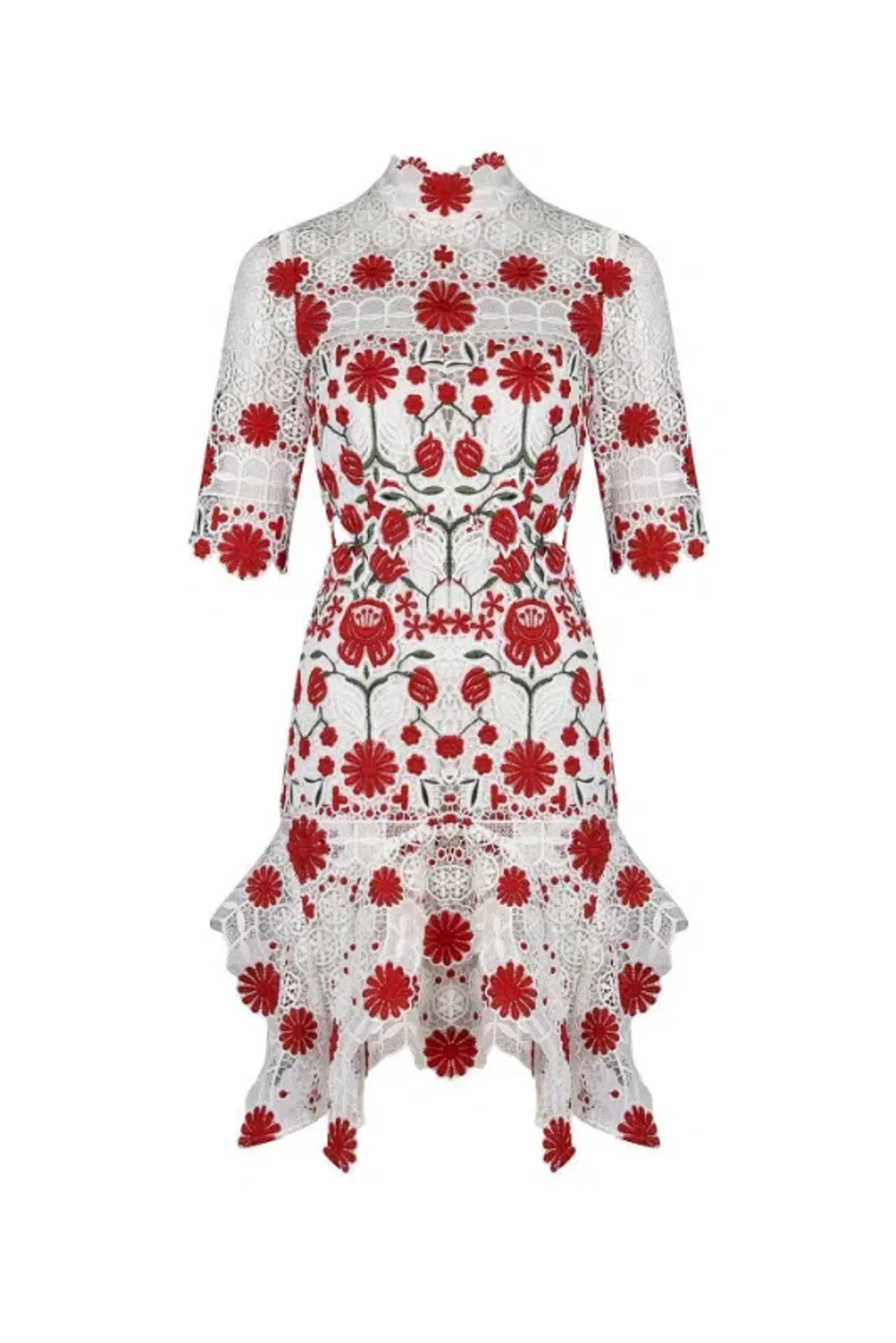 Thurley English Rose Dress Red Floral Size AU 6 - Image 5