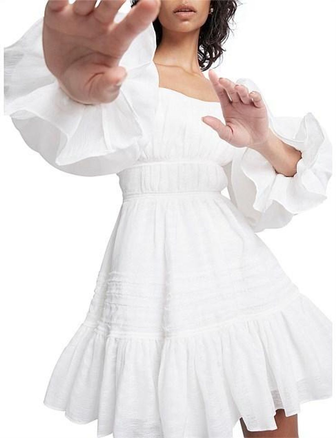 Aje Impression Dress White Size 6 for rent on The Volte - main image