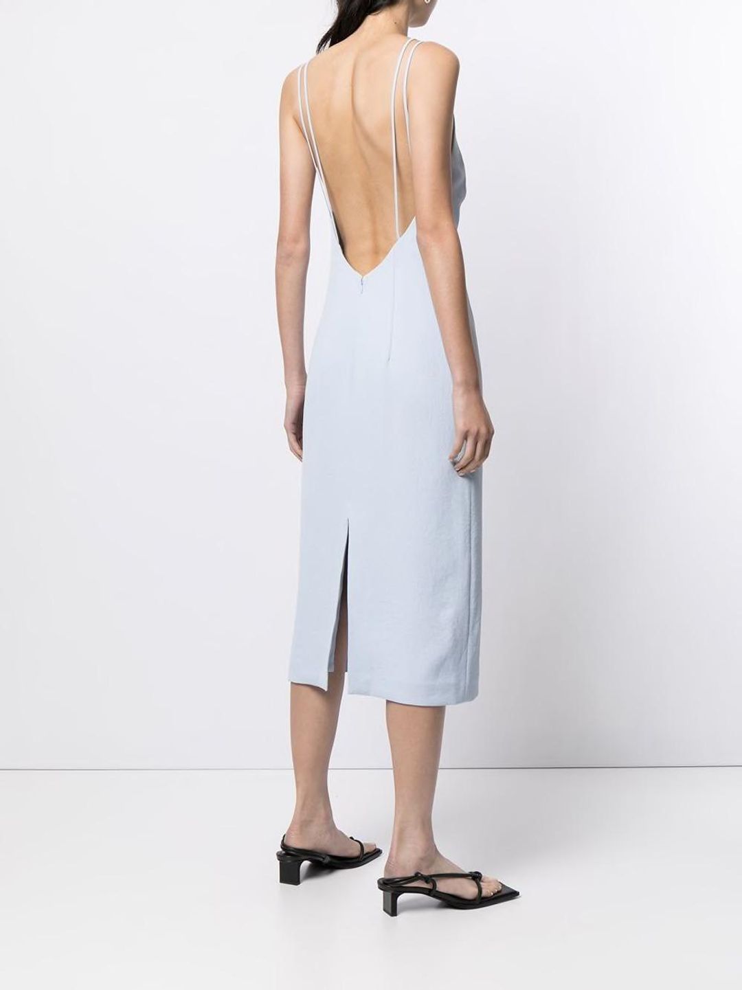 Dion Lee Whitewash Link Slip Dress Blue Size 10 for rent on The Volte - main image
