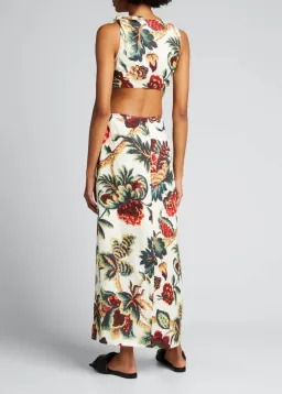 Sir The Label Ambroise Knot Dress Midi Floral Print | AU 8 for rent on The Volte - image 2