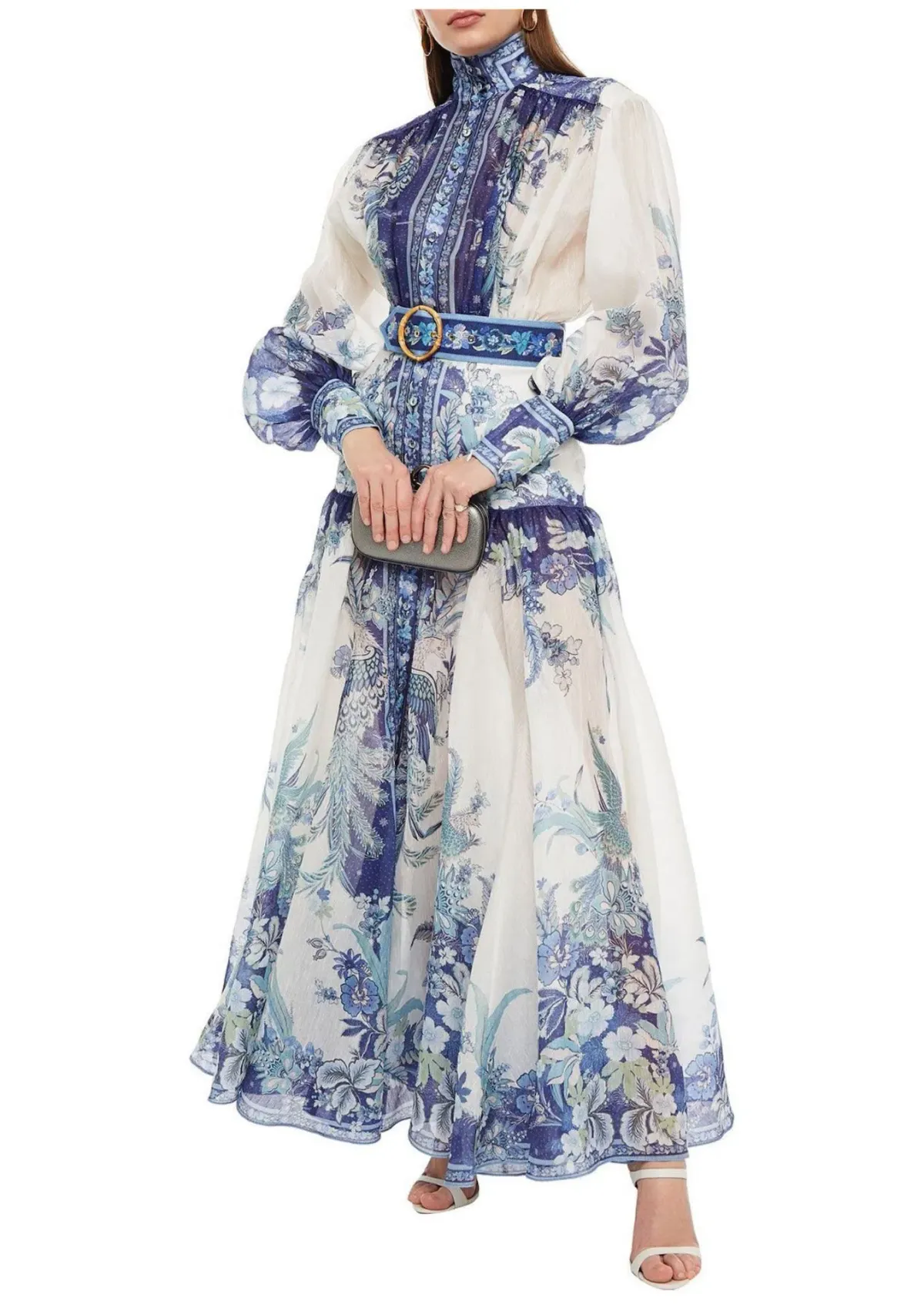 Zimmermann Glassy Billow Dress Navy Phoenix Size 0 / AU 8 - Image 1