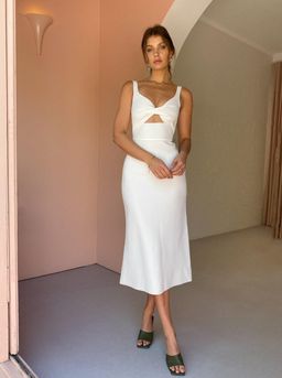 Bec + Bridge Forever Young Midi Dress In Ivory - SIZE 8 for rent on The Volte - image 1