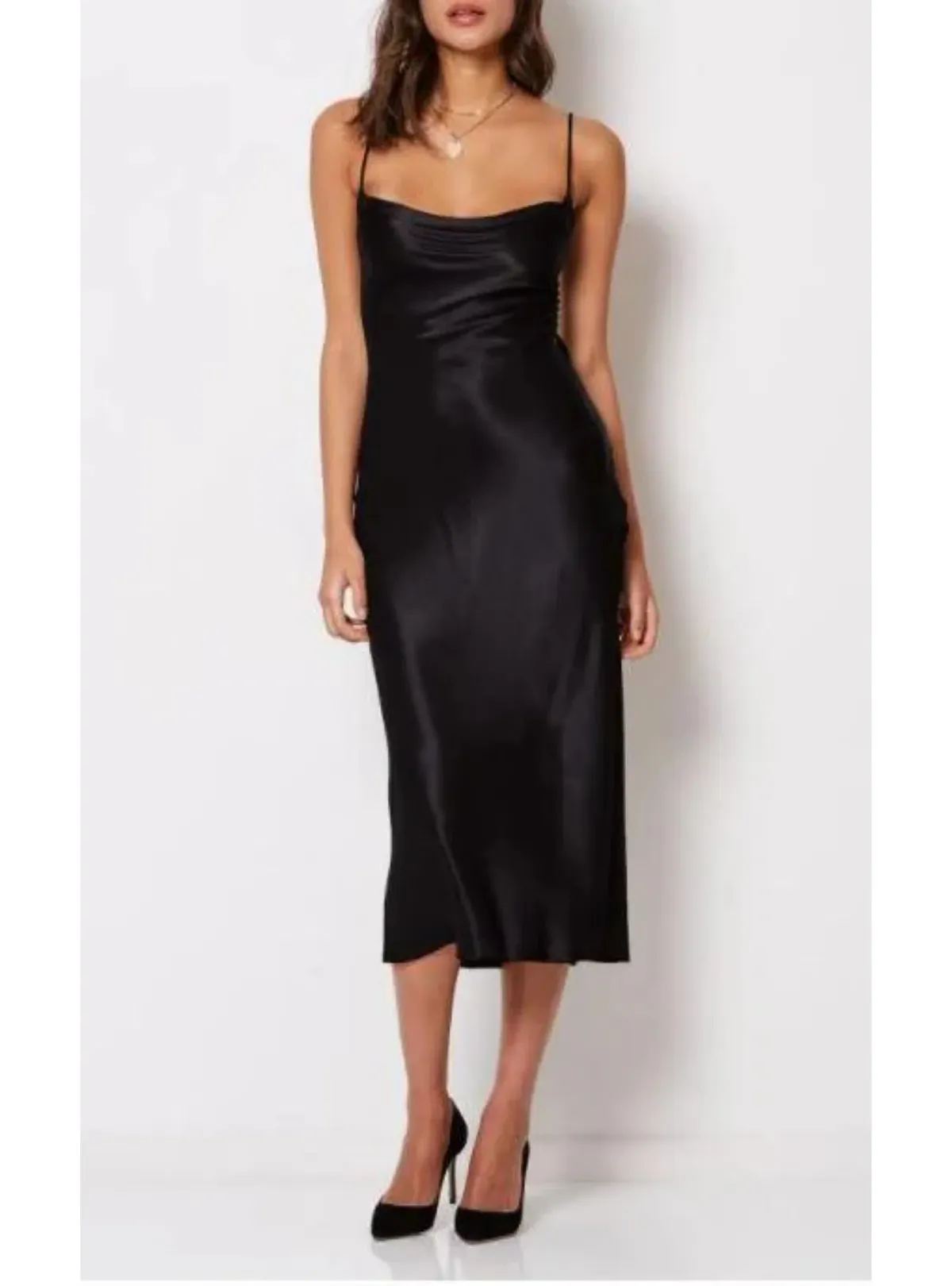 Bec & Bridge Kaia Cowl Dress in Black Size AU 6 - Image 1