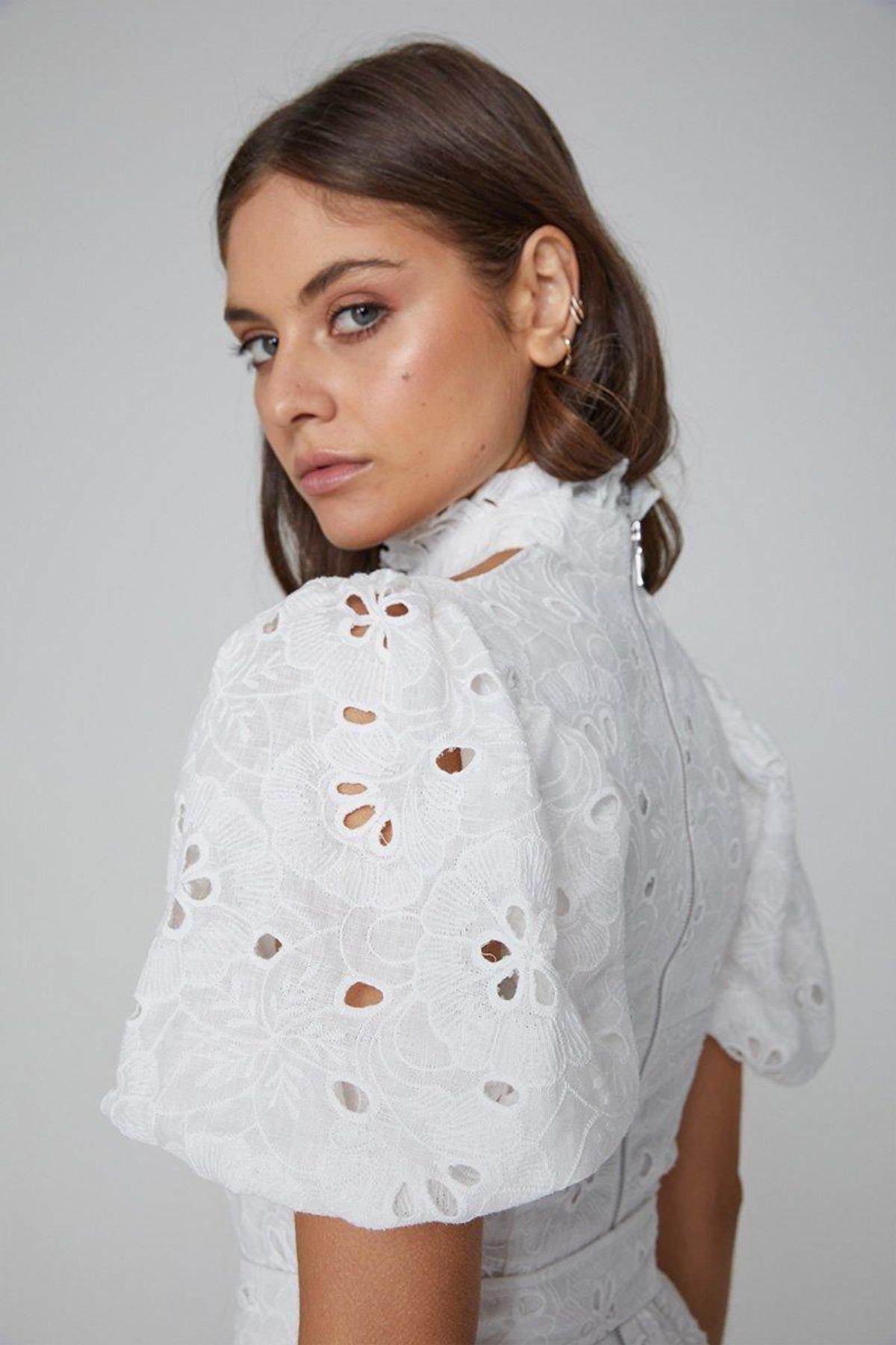 ASILIO PUFF SLEEVE BRODERIE DRESS - SIZE 6 - Image 6