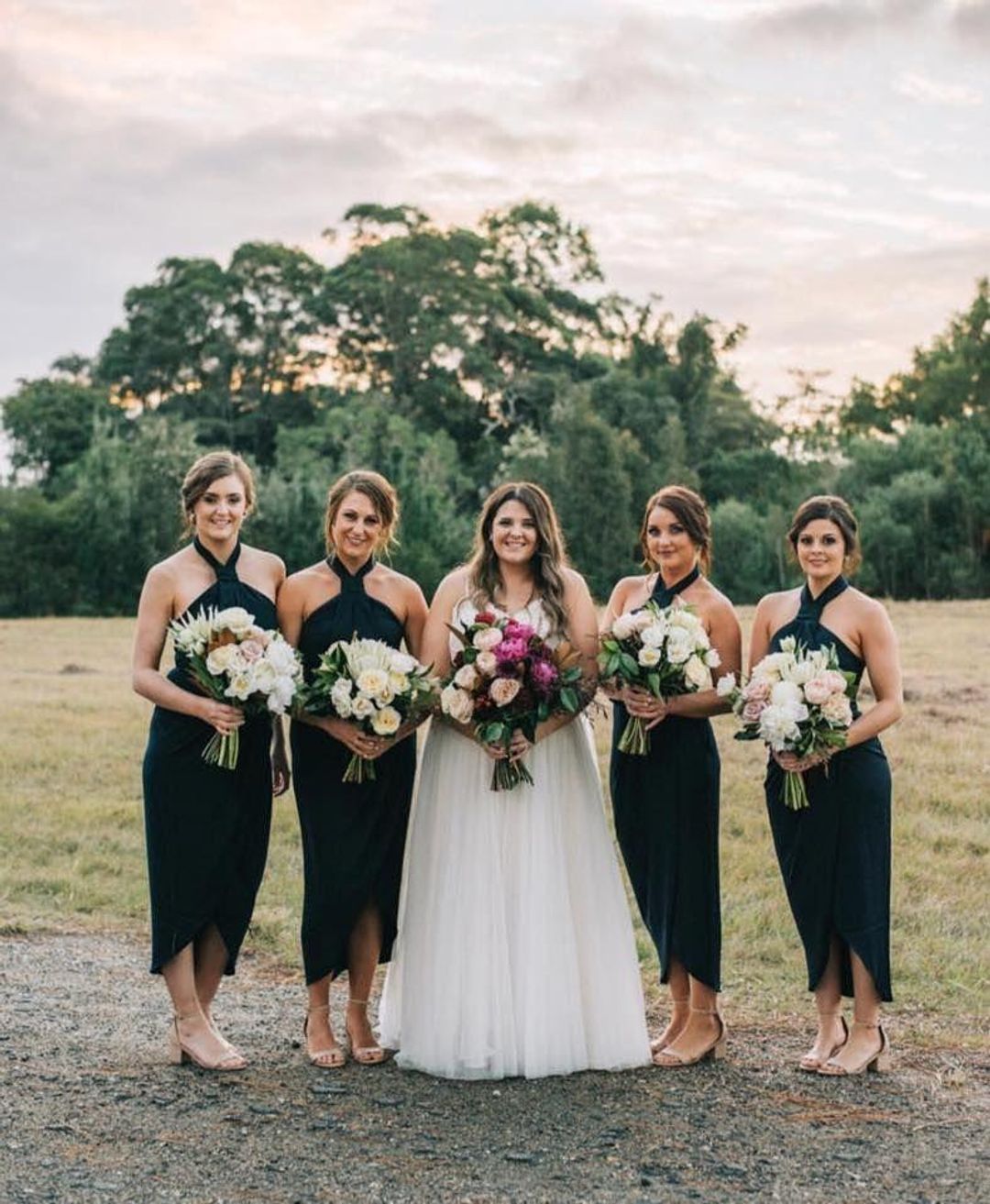 Shona Joy Core Knot Draped Dress Navy Size 10 for rent on The Volte - main image