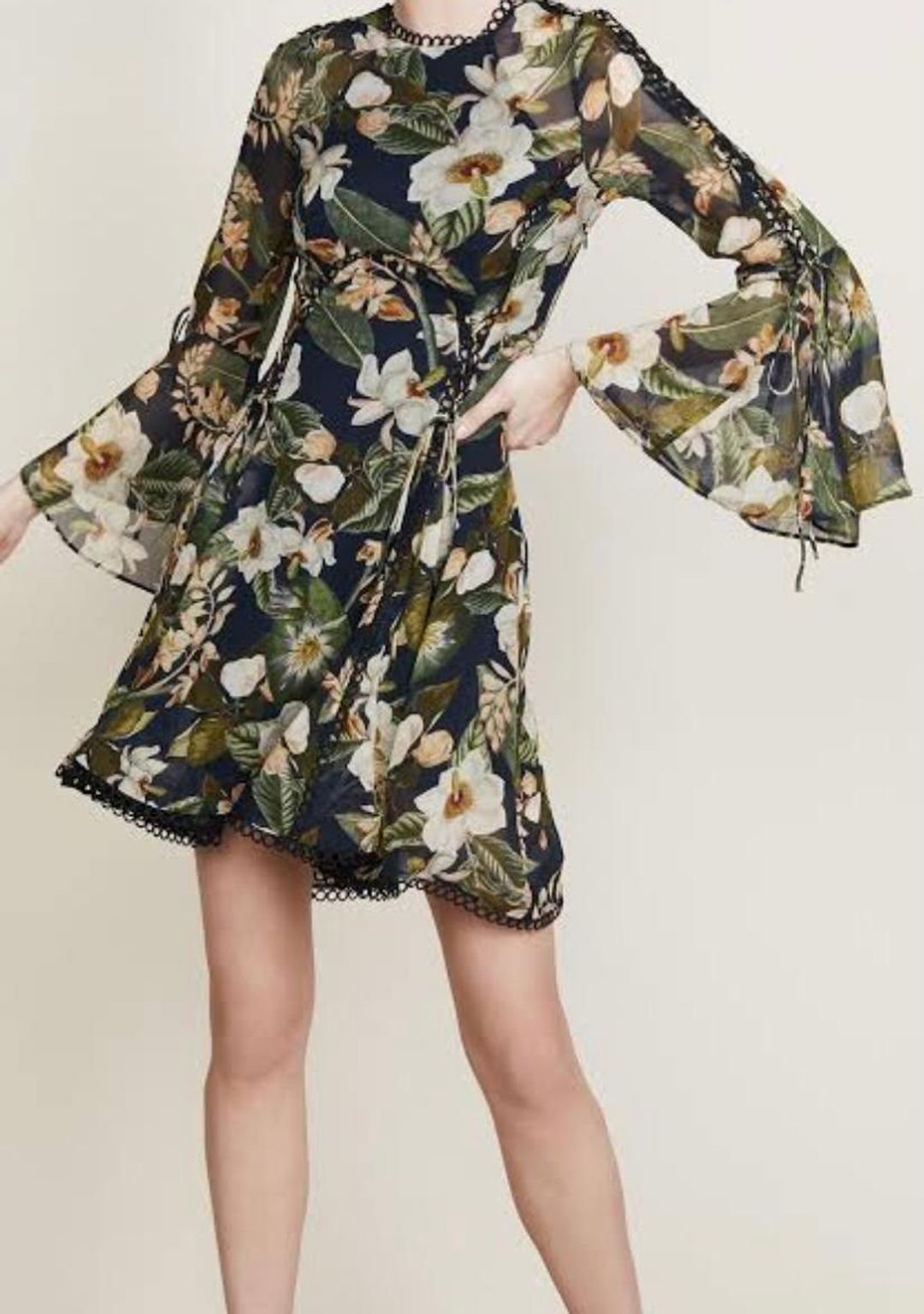 Thurley Poppy Paradise Print Dress - Size 10 for rent on The Volte - main image