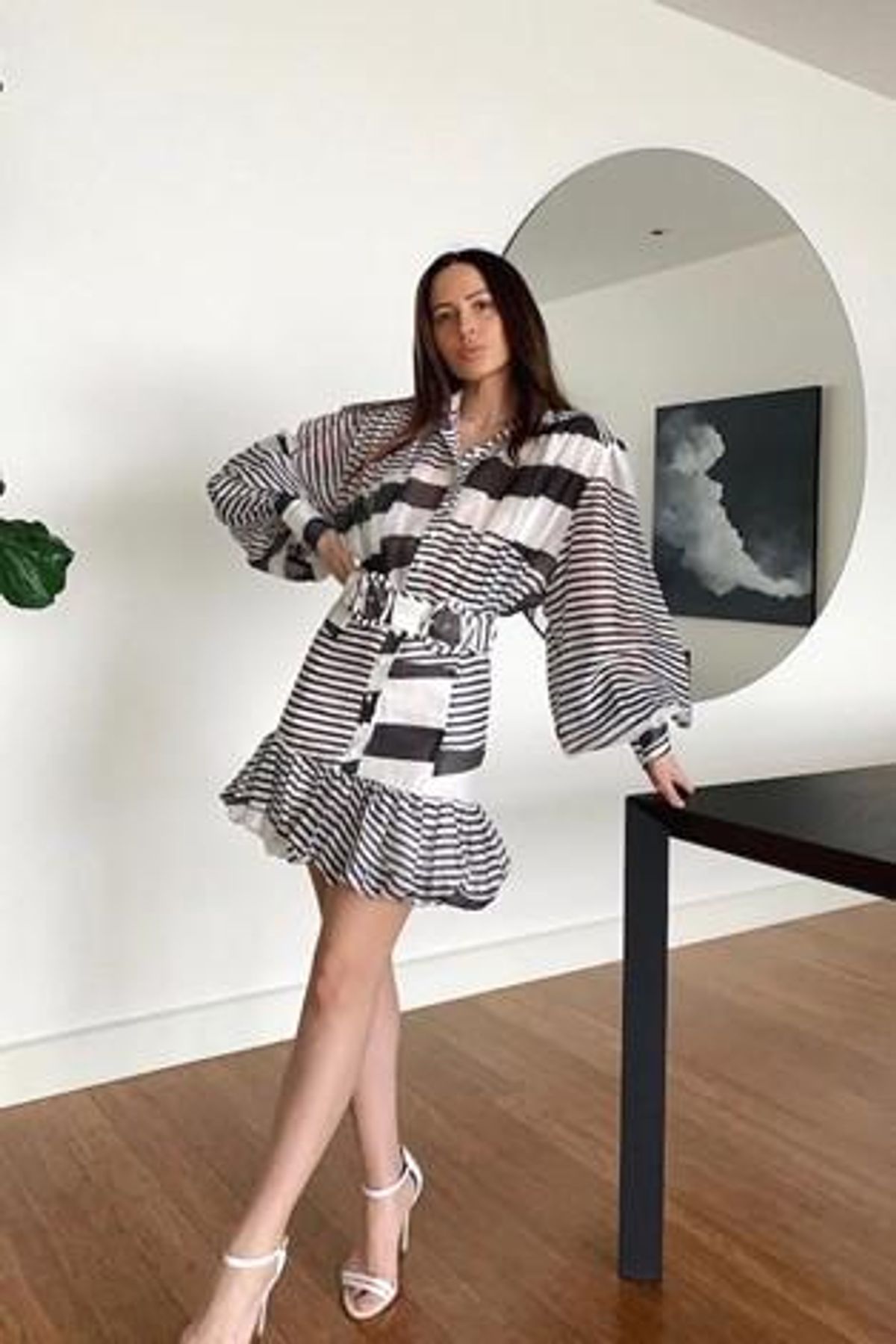 Mackenzie Mode Seeing Stars Dress Black/White Size 14 - Image 1