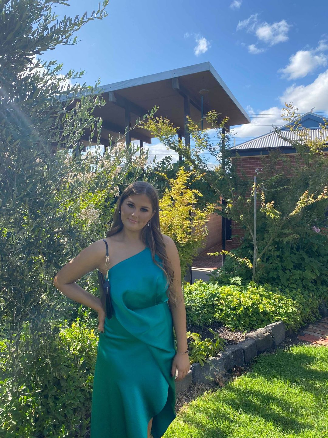 One Fell Swoop Harlequin Dress in Jade for rent on The Volte - main image