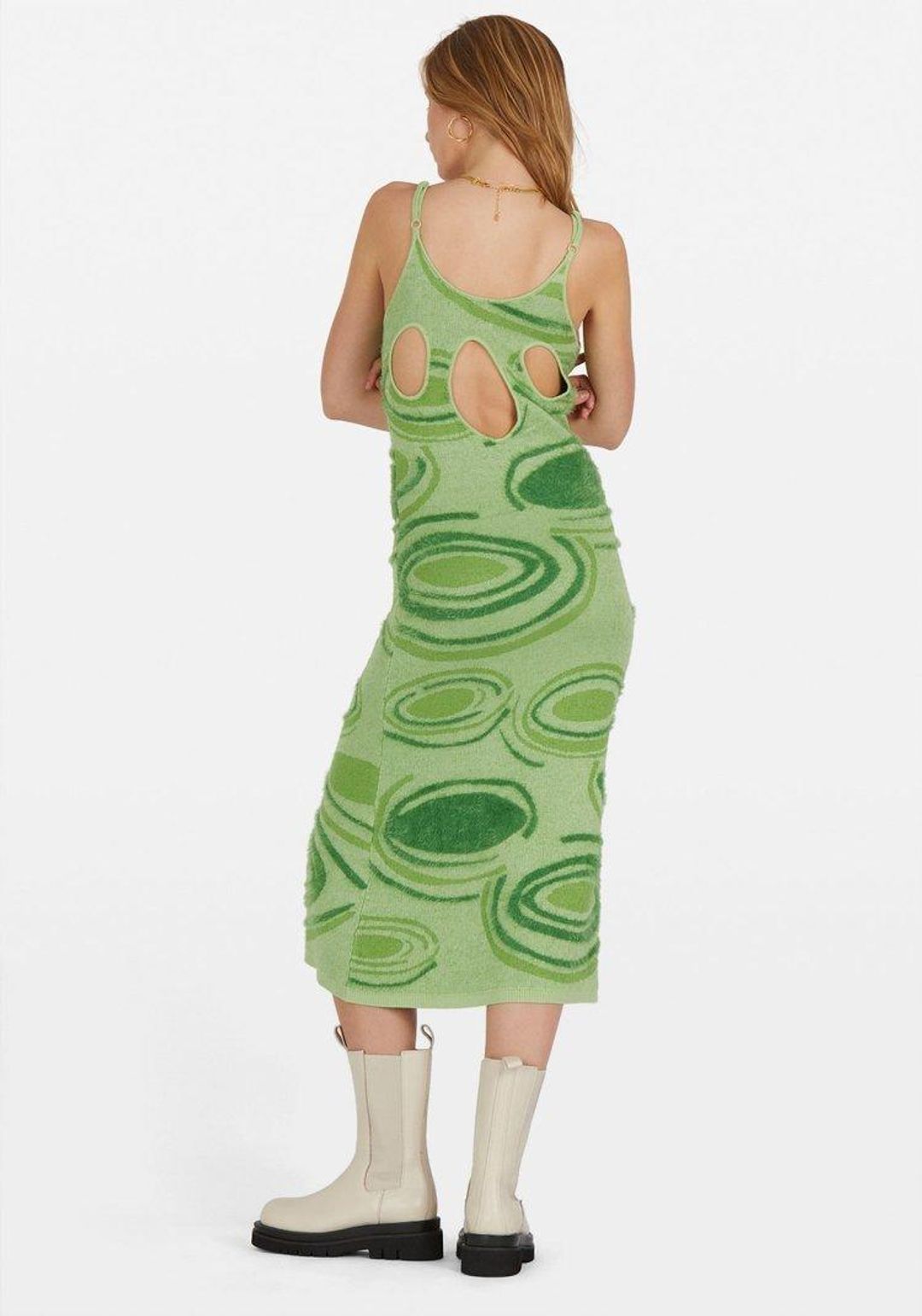 House of Sunny Hockney Dress Green Size 6 for rent on The Volte - main image