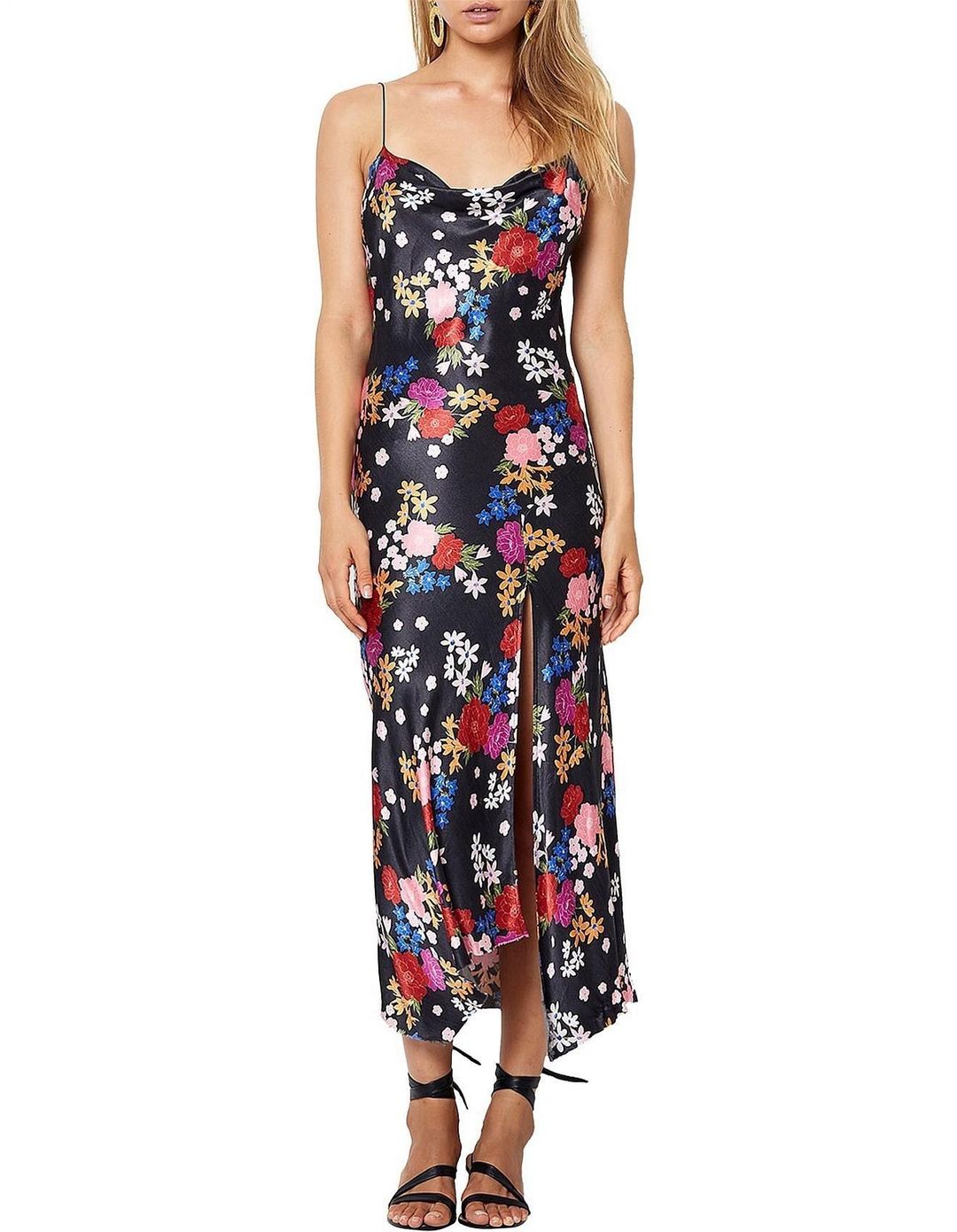 Bec & Bridge Cha Cha Midi Dress Black Size 8 for rent on The Volte - main image