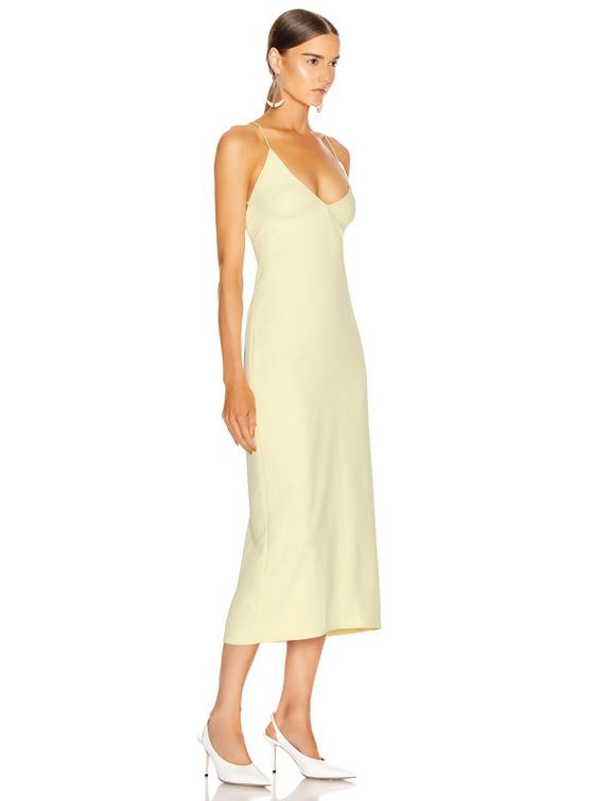 Dion Lee Whitewash Floating Coil Slip Dress - Image 1