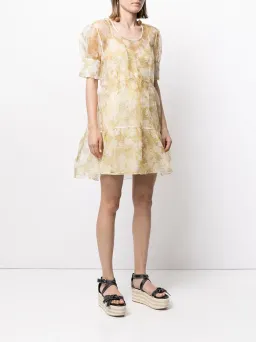 Sir The Label Anais Puff Sleeve Mini Dress Yellow | AU 8 for rent on The Volte - image 1