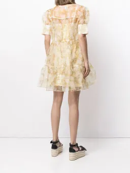 Sir The Label Anais Puff Sleeve Mini Dress Yellow | AU 8 for rent on The Volte - image 2