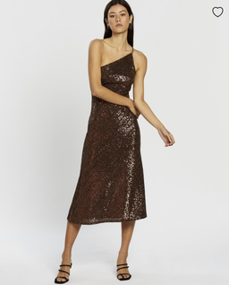 By Johnny Shine Asymmetric Bias Midi Dress for rent on The Volte - image 1
