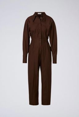Scanlan Theodore Merserised D.Cotton Jumpsuit Chocolate Brown Size 6 for rent on The Volte - image 6