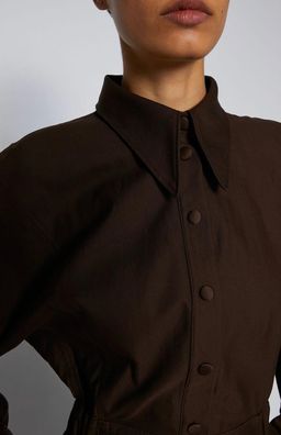 Scanlan Theodore Merserised D.Cotton Jumpsuit Chocolate Brown Size 6 for rent on The Volte - image 2