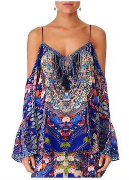 Camilla Saturn Sister Drop Shoulder Top Size Medium for rent on The Volte - image 1