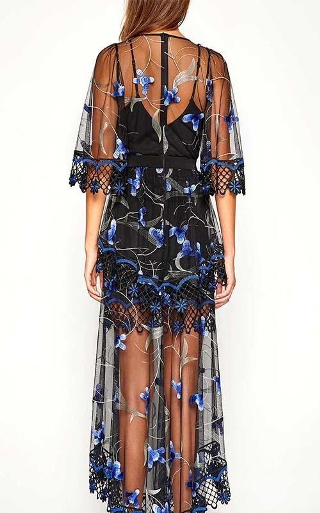 Alice McCall Marigold Gown Blue/Black Size 4 for rent on The Volte - main image