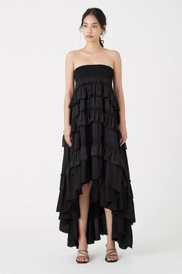 Aje El Paso Tiered Maxi Skirt Black Size 8 for rent on The Volte - image 3