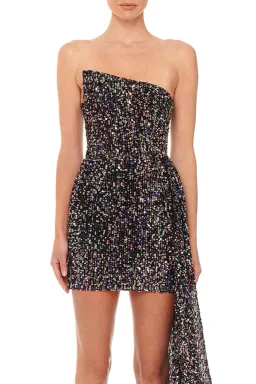 Eliya the Label Kamilla Dress Black Sequin Size 6 for rent on The Volte - image 3