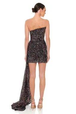 Eliya the Label Kamilla Dress Black Sequin Size 6 for rent on The Volte - image 2
