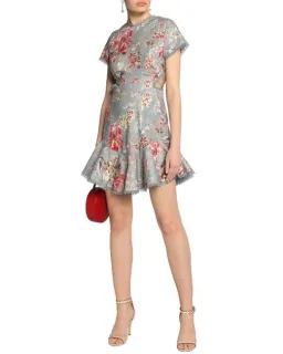 Zimmermann Mercer Flutter Dress Floral Print Size 8 for rent on The Volte - image 1