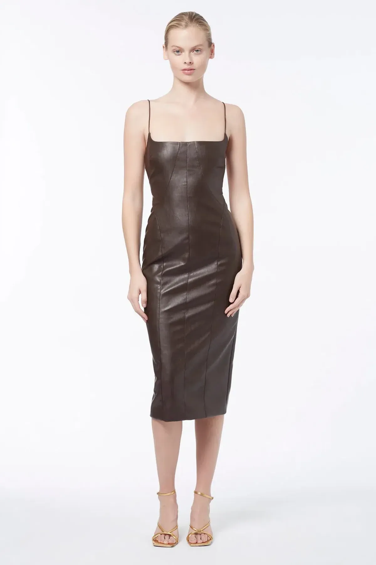Manning Cartell Alter Ego Backless Dress Chocolate Size 8 for rent on The Volte - main image