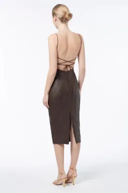 Manning Cartell Alter Ego Backless Dress Chocolate Size 8 for rent on The Volte - image 3