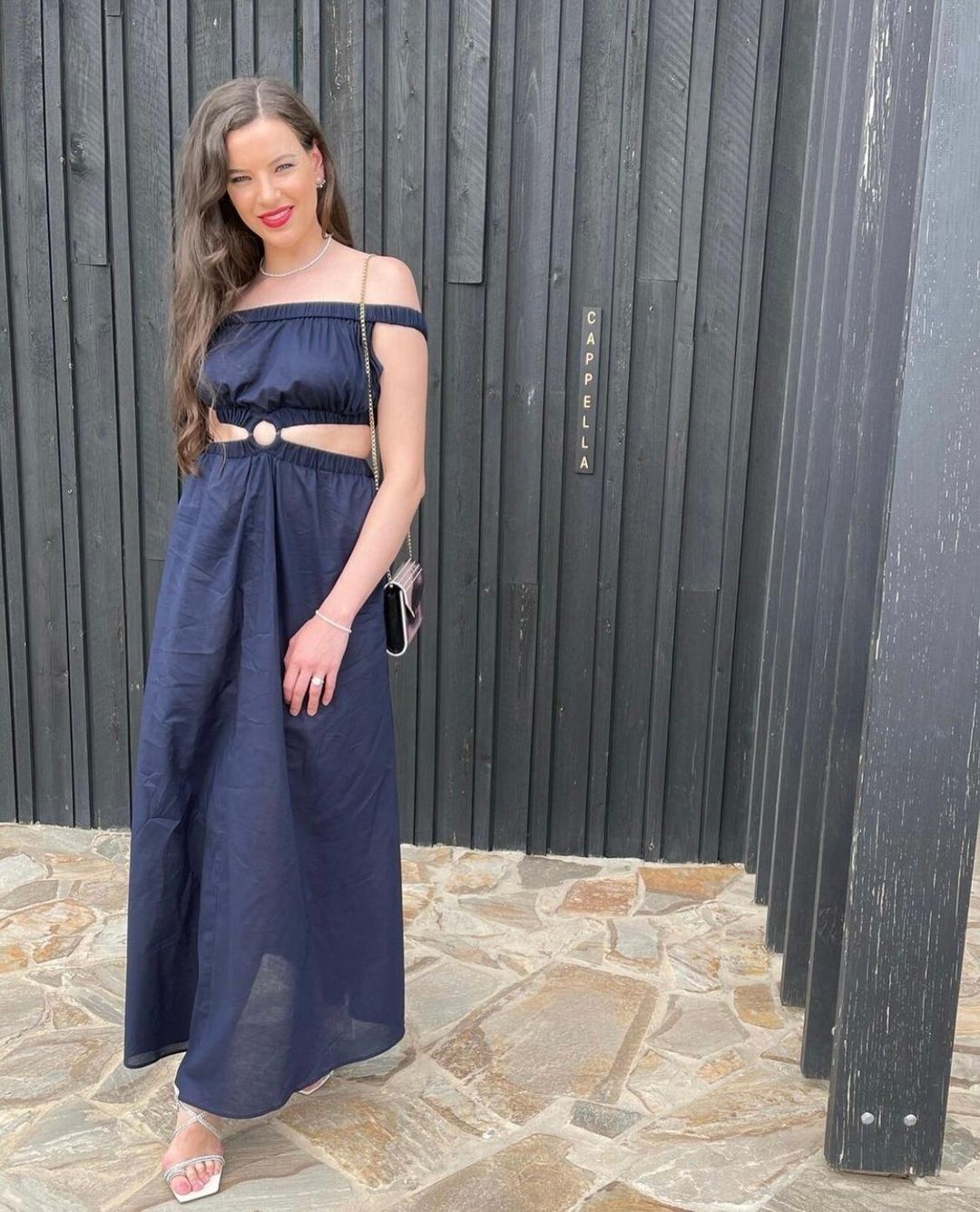 Scanlan Theodore Cotton Voile Ring Dress in Navy Size M for rent on The Volte - main image