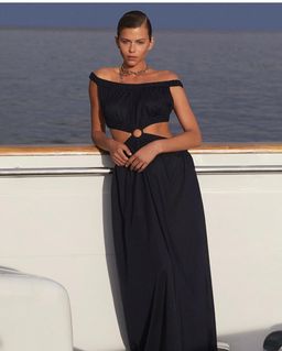 Scanlan Theodore Cotton Voile Ring Dress in Navy Size M for rent on The Volte - image 1