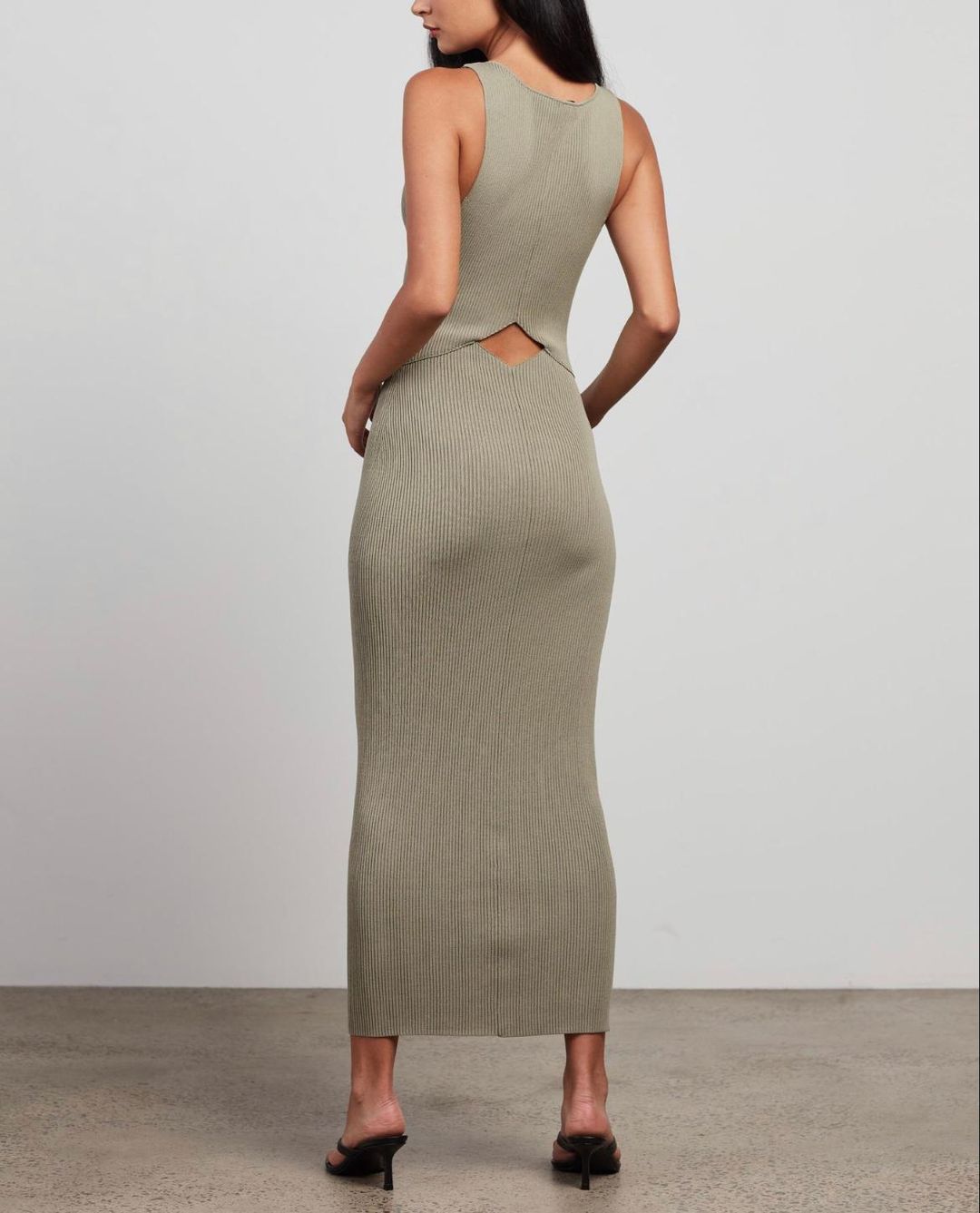 Bec & Bridge Versailles Knit MIDI Dress (Sage) Size 6 for rent on The Volte - main image