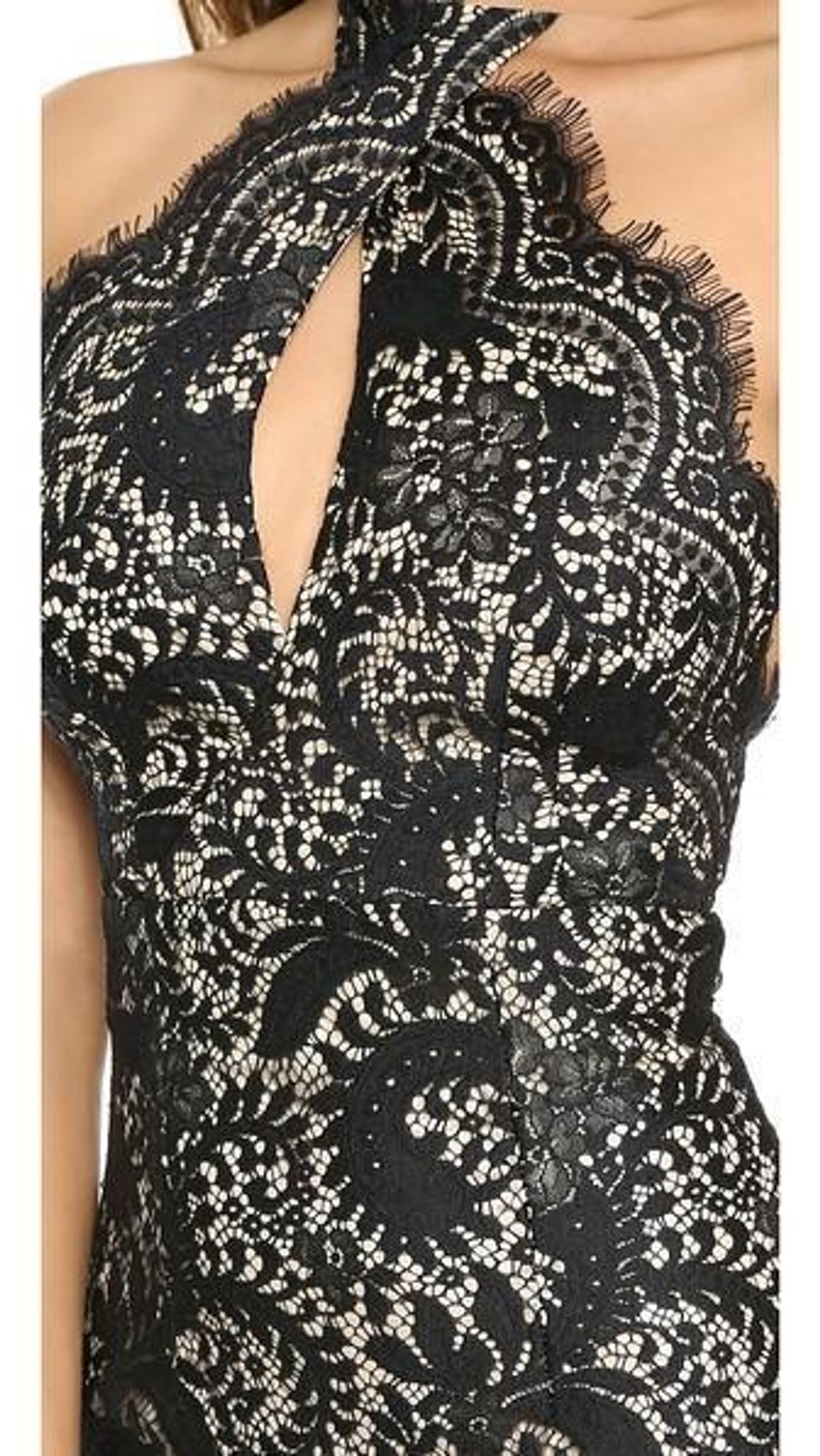 Lover Mia Twist Black Lace Dress Size 6 - Image 2