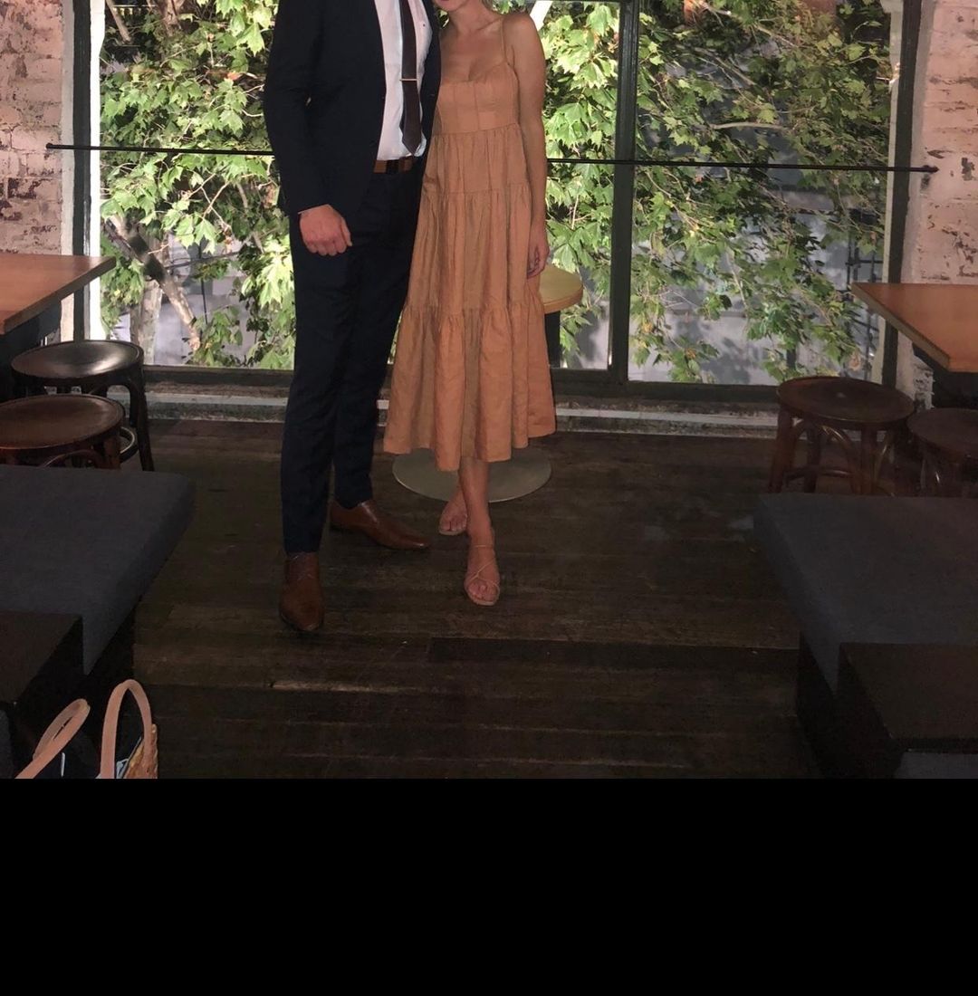 Shona Joy Rosa Tiered Midi Dress size 8 for rent on The Volte - main image