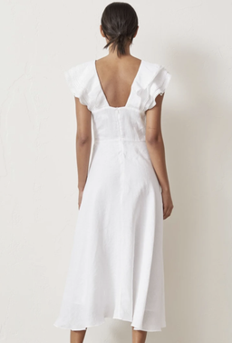 "Bec & Bridge" La Fontelina linen dress, white, size 10, RRP $360 for rent on The Volte - image 3