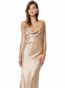 Bec & Bridge Amazonite Tie Back Midi Dress Gold Size 8 for rent on The Volte - image 4