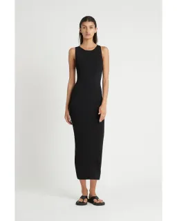 Sir The Label Marcelle Open Back Midi Dress Black Size AU 6 for rent on The Volte - image 1