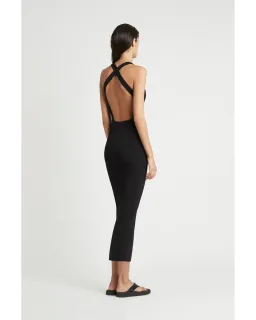 Sir The Label Marcelle Open Back Midi Dress Black Size AU 6 for rent on The Volte - image 2