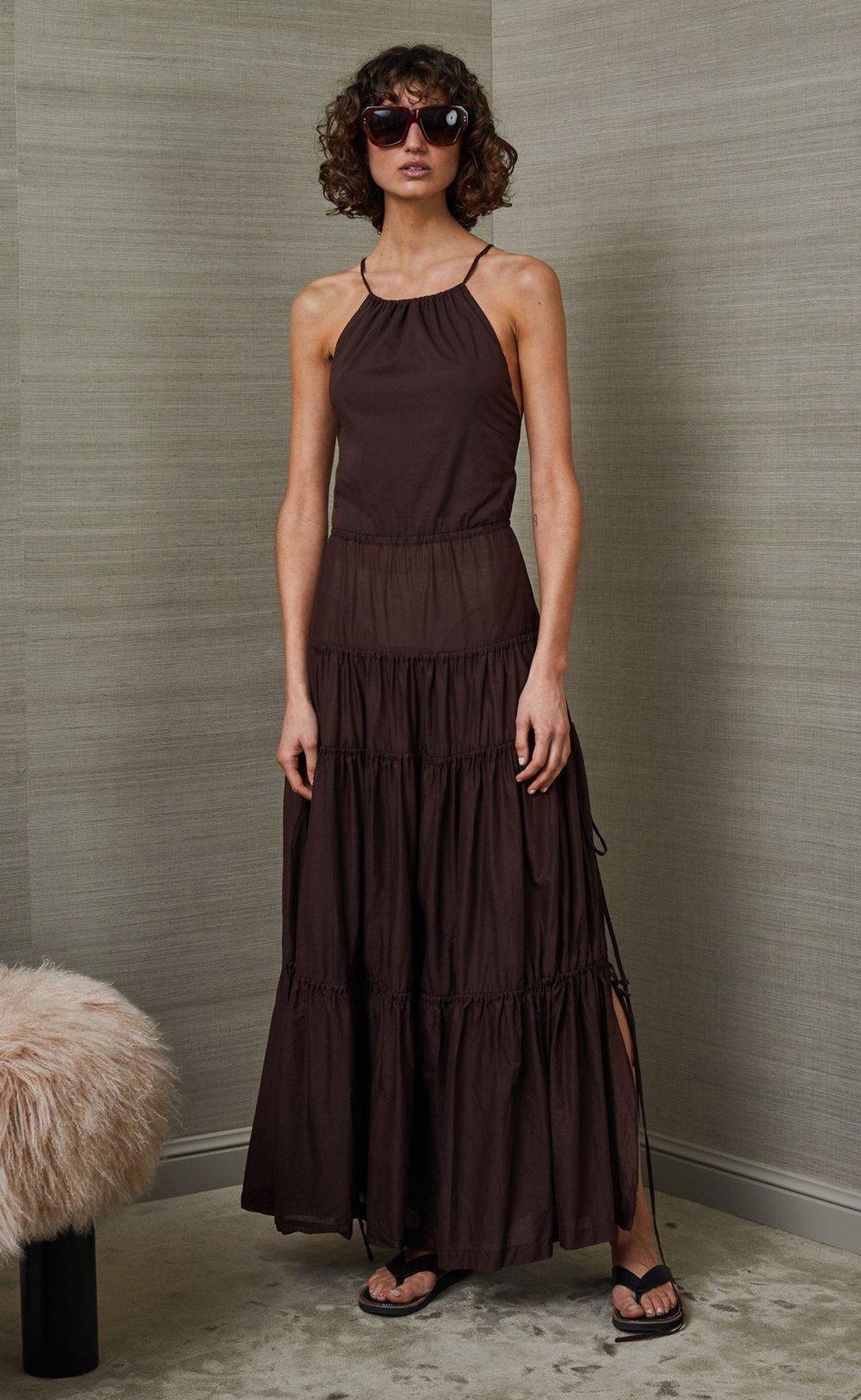 Bec & Bridge Carmen Maxi Dress Chocolate Brown Size 8 - Image 4