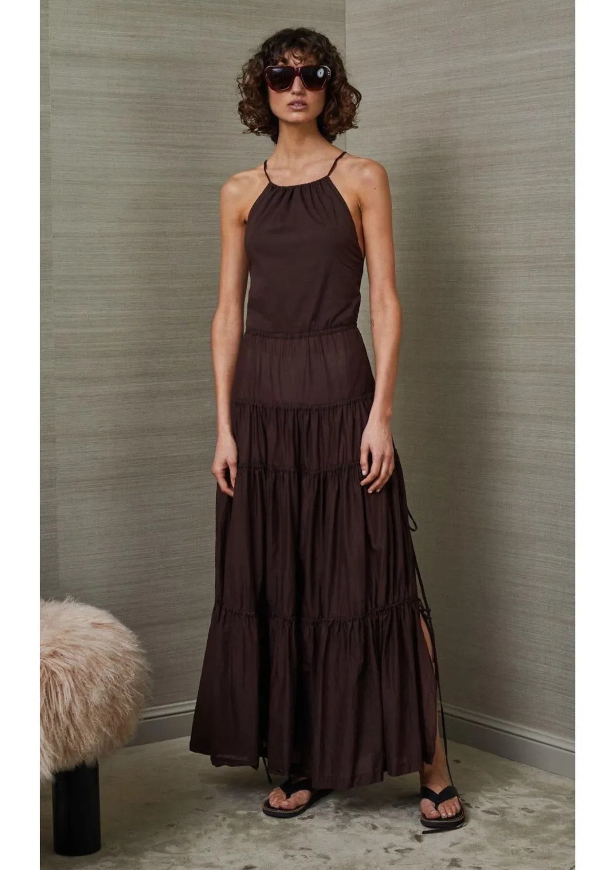 Bec & Bridge Carmen Maxi Dress Chocolate Brown Size 8 - Image 1